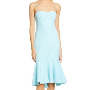 SALINA RUFFLE HEM MIDI DRESS